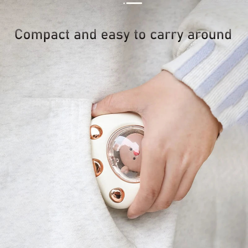 Cute Cat Paw Rechargeable Hand Warmer Built-in 1200mAh Battery for Kids Adults Fast USB Heater for Camping Office School