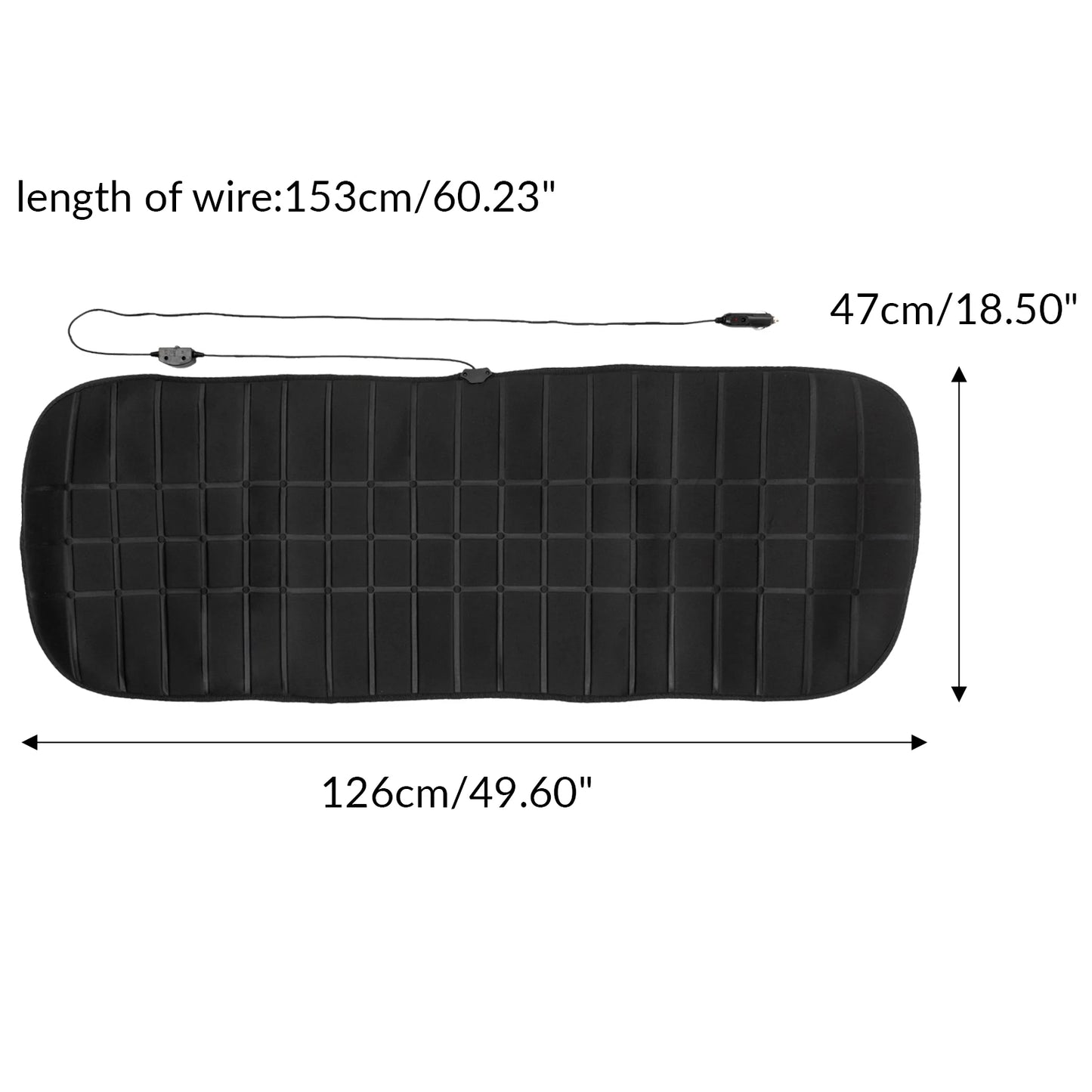 Car 2nd Row Heated Rear Seat Cover Cushion Warmer Pad 12V 24V Universal Winter Warming Heater Protector Accessories