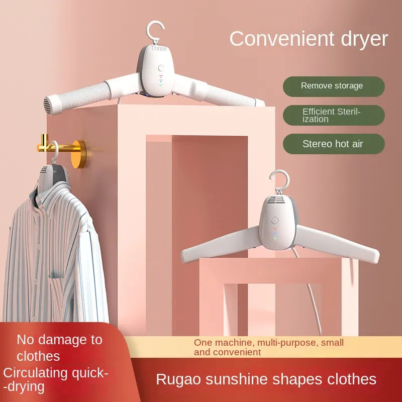 Compact Electric Shoe Dryer and Foldable Clothes Drying Rack Portable and Effective Odor Elimination for Traveling 110V 220V